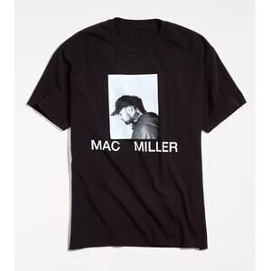 Mac Miller Portrait Tee Shirt Black Men's Medium Urban Outfitters EUC